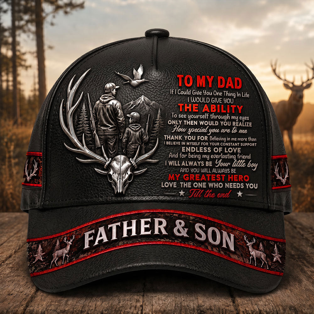 Personalized Father & Son Hunting Cap – Gift for Dad VTTHA00002