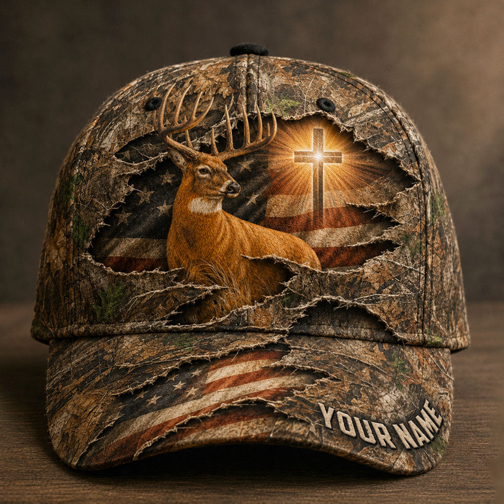 Personalized Christian Deer Hunting Cap VTTHA00003