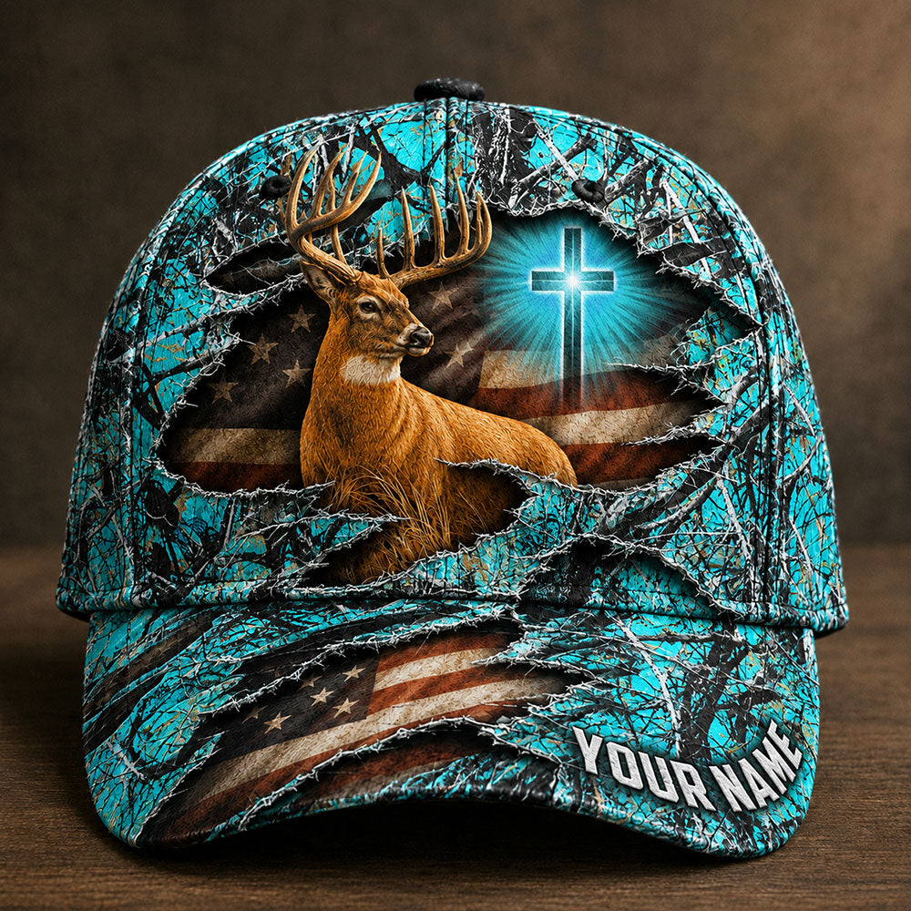 Personalized Christian Deer Hunting Cap VTTHA00003
