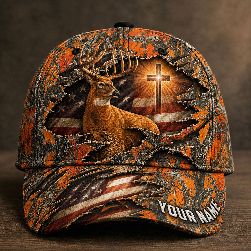 Personalized Christian Deer Hunting Cap VTTHA00003