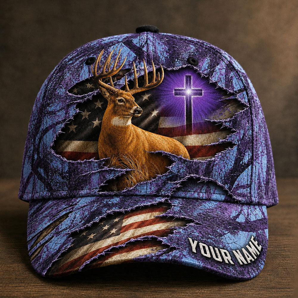 Personalized Christian Deer Hunting Cap VTTHA00003