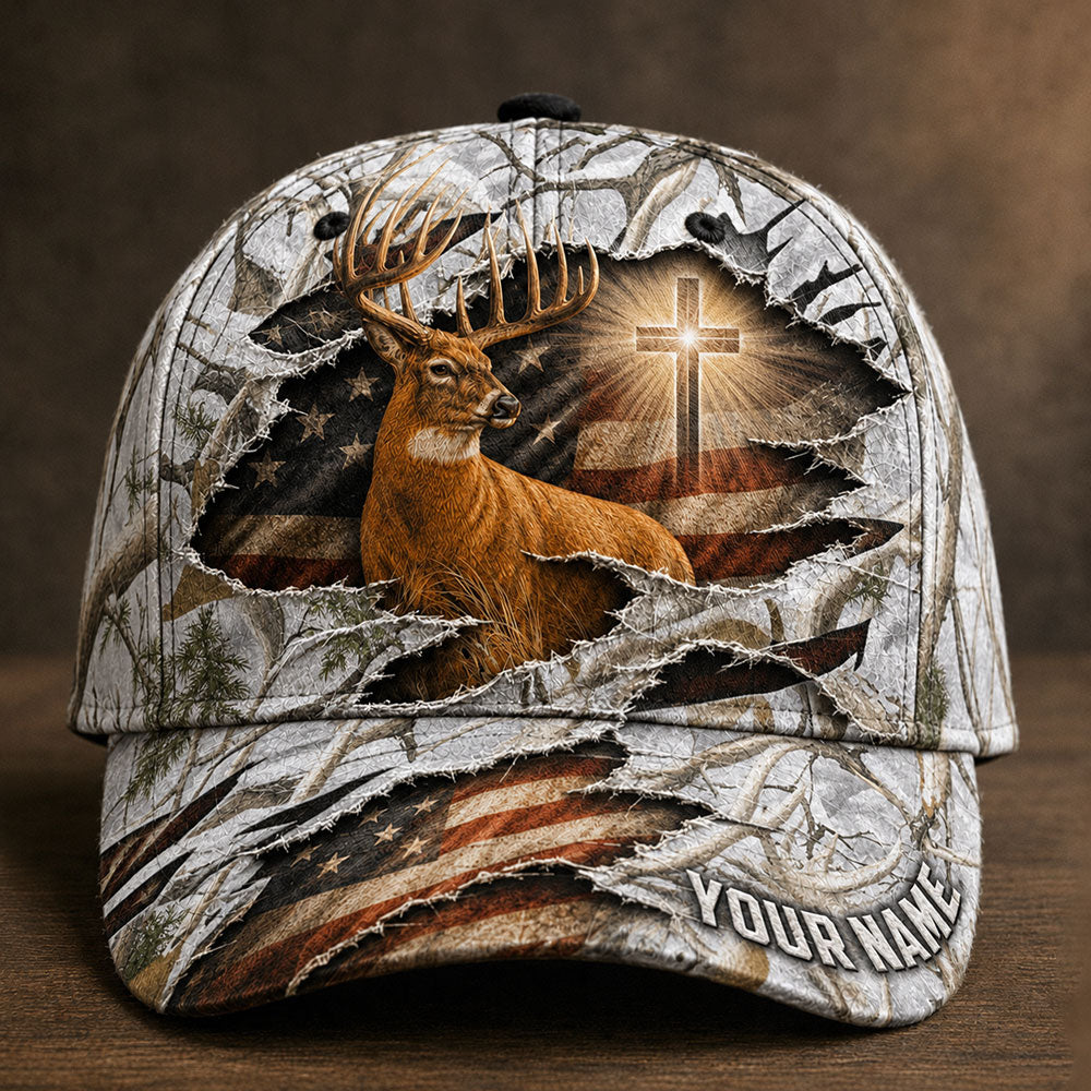 Personalized Christian Deer Hunting Cap VTTHA00003