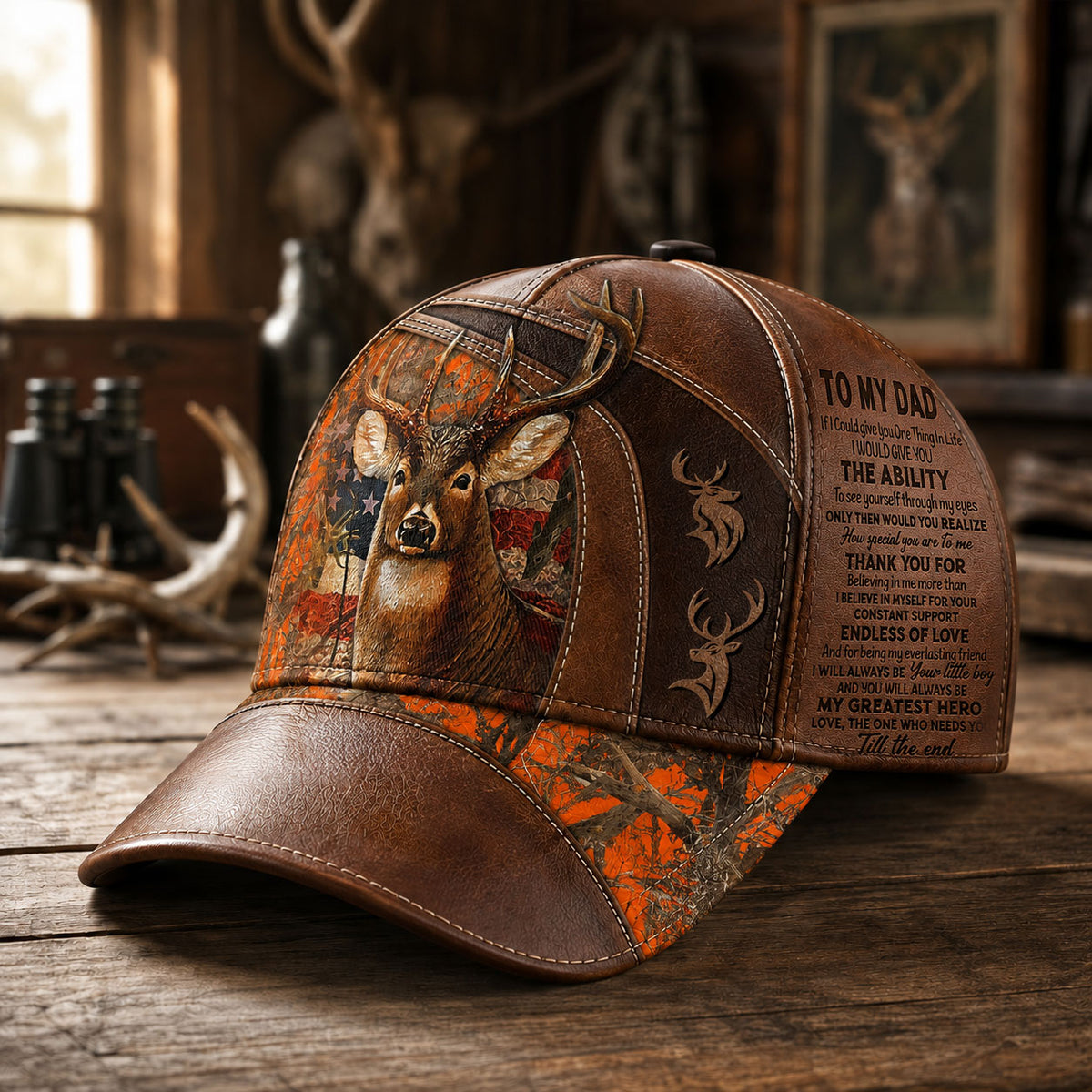 Personalized To My Dad Deer Hunting Cap – Meaningful Hunter Gift for Dad VTTHA00004