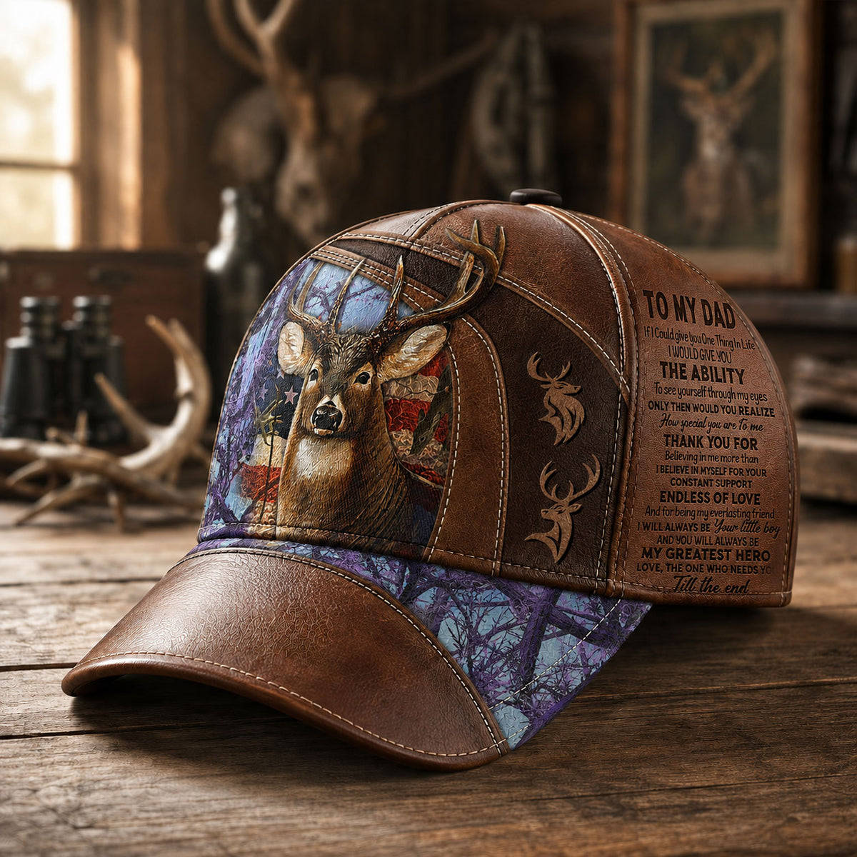 Personalized To My Dad Deer Hunting Cap – Meaningful Hunter Gift for Dad VTTHA00004