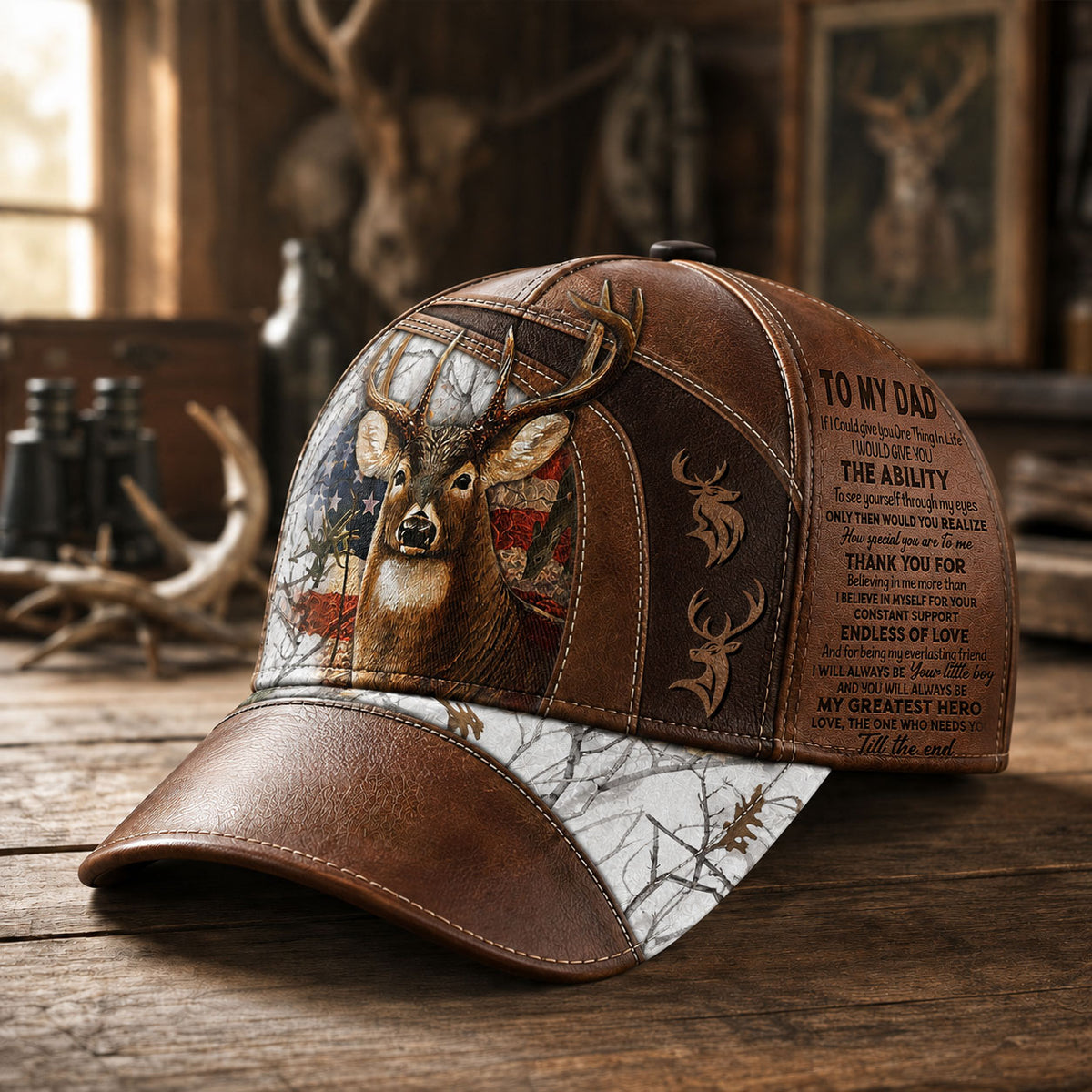 Personalized To My Dad Deer Hunting Cap – Meaningful Hunter Gift for Dad VTTHA00004
