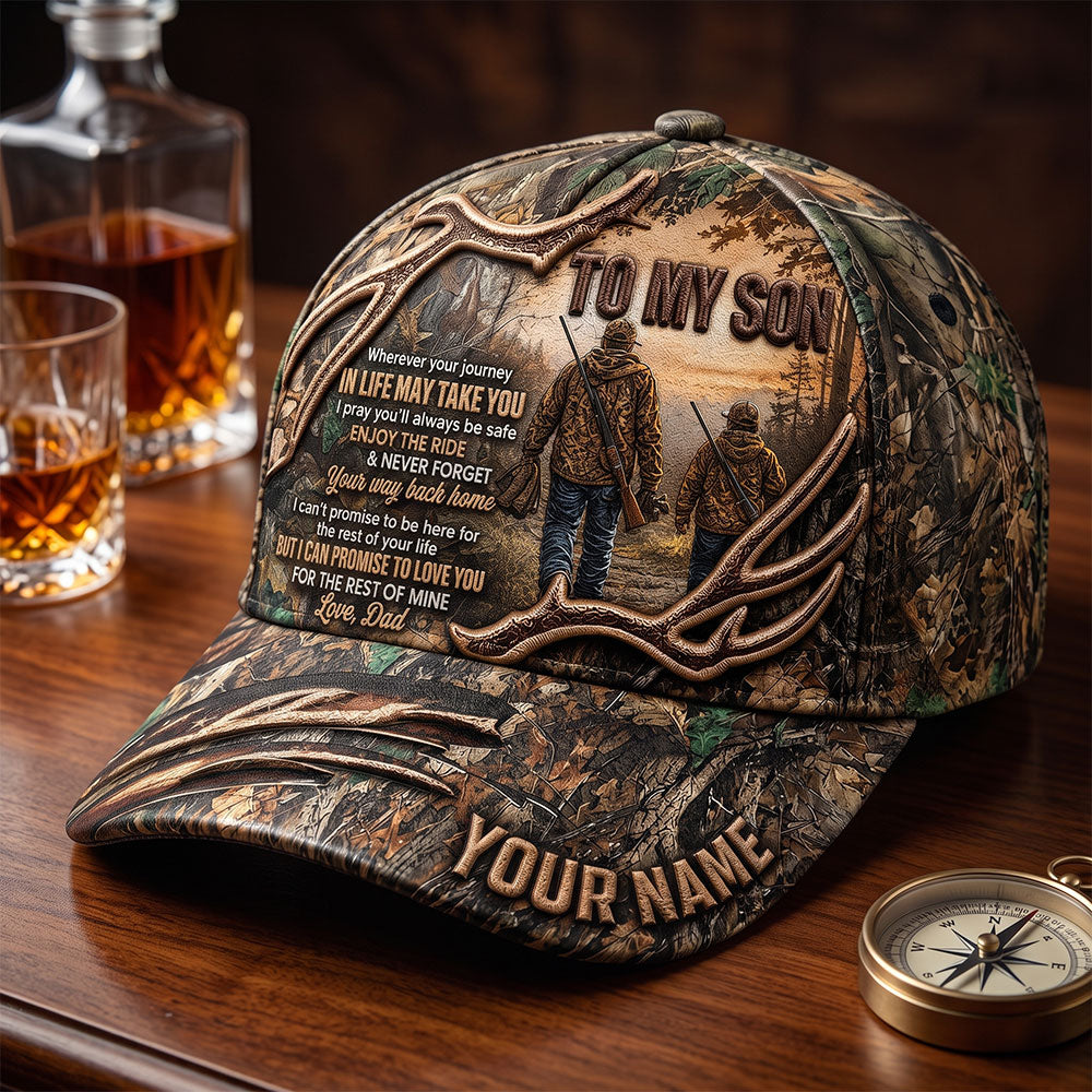 Personalized To My Son Hunting Cap – Father & Son Deer Hunter Gift VTTHA00005