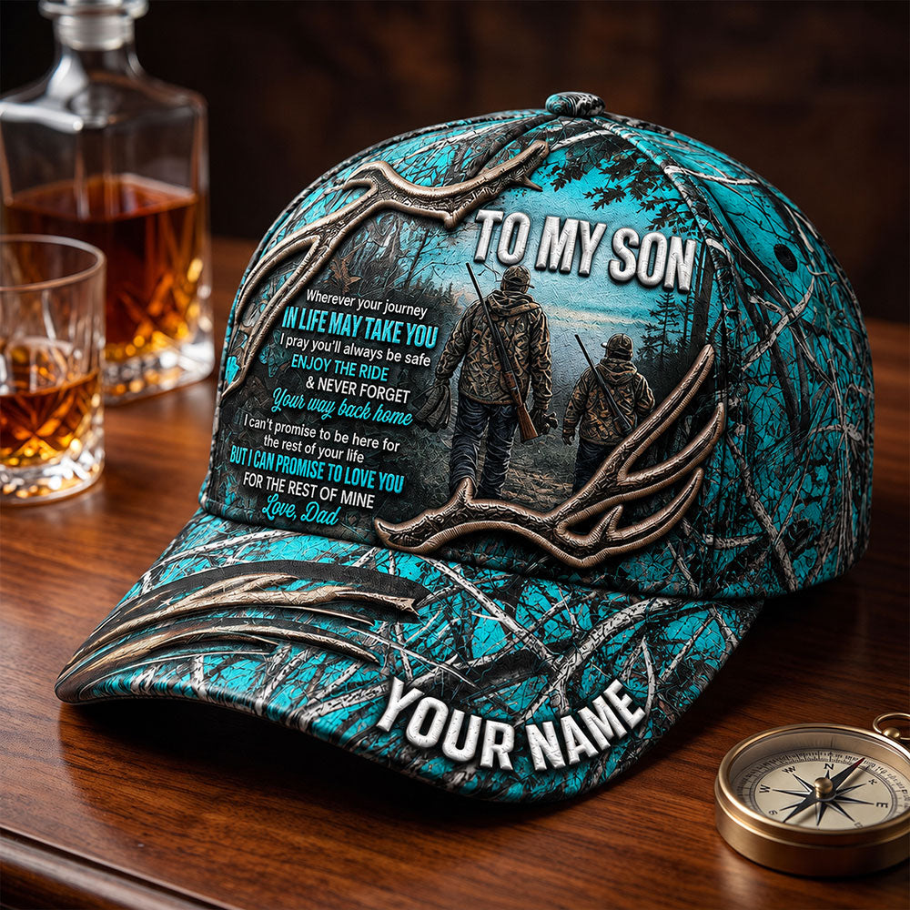 Personalized To My Son Hunting Cap – Father & Son Deer Hunter Gift VTTHA00005