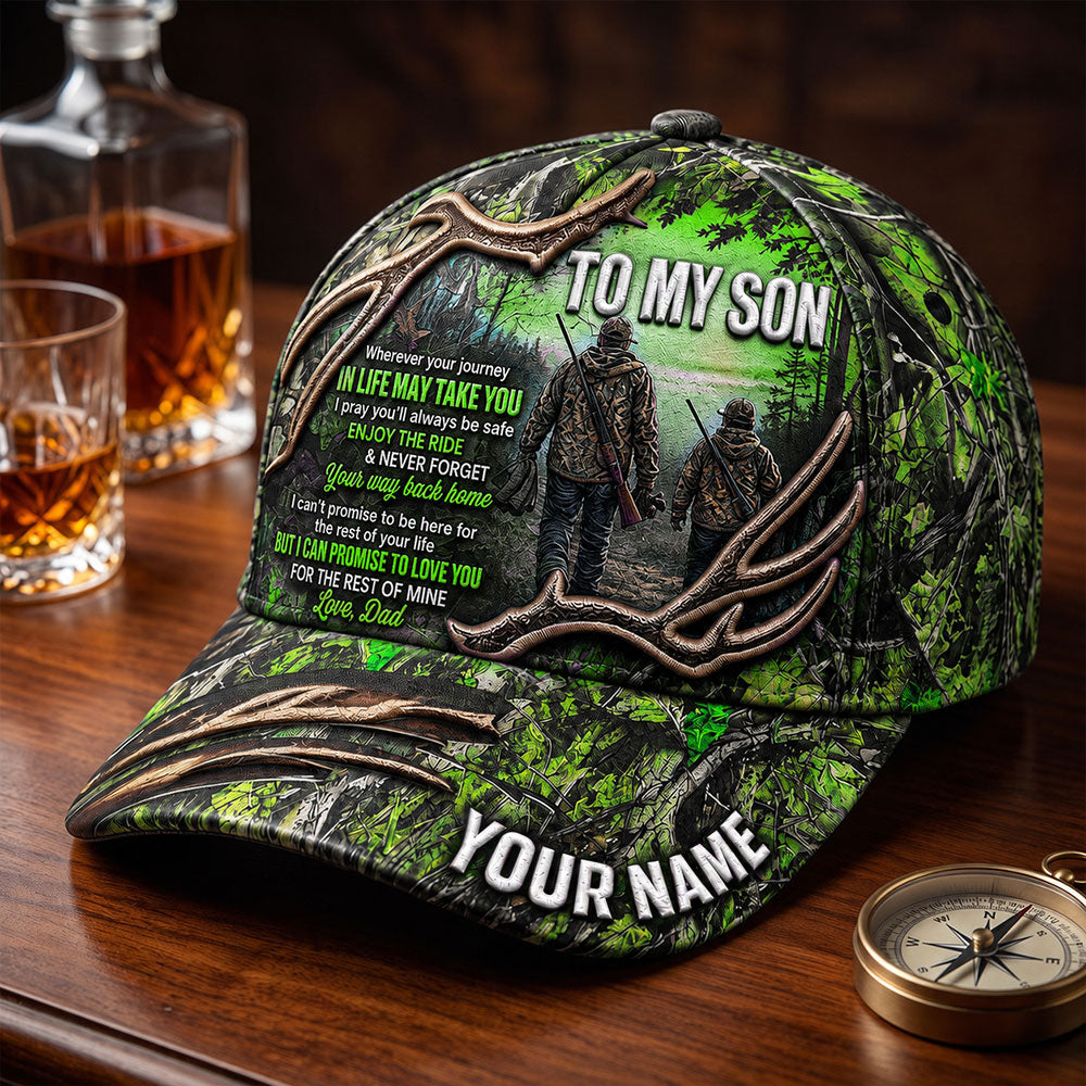 Personalized To My Son Hunting Cap – Father & Son Deer Hunter Gift VTTHA00005