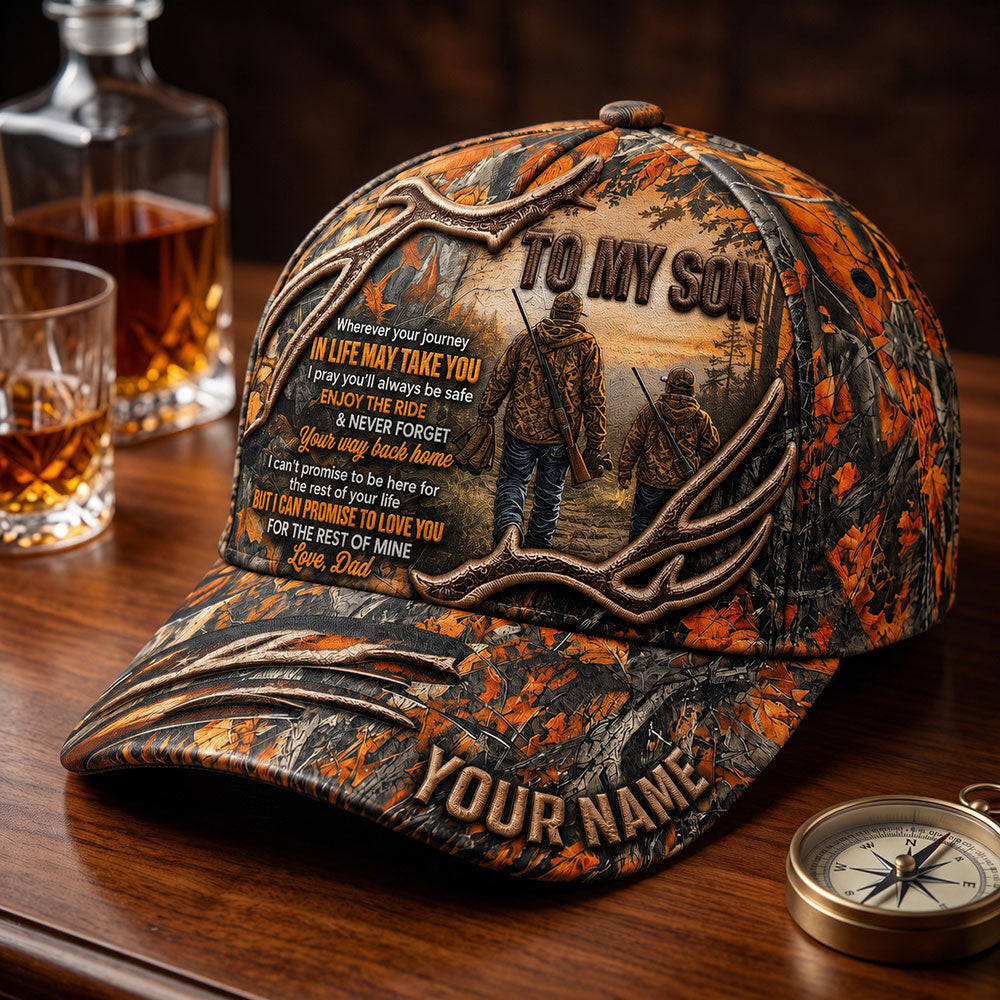 Personalized To My Son Hunting Cap – Father & Son Deer Hunter Gift VTTHA00005