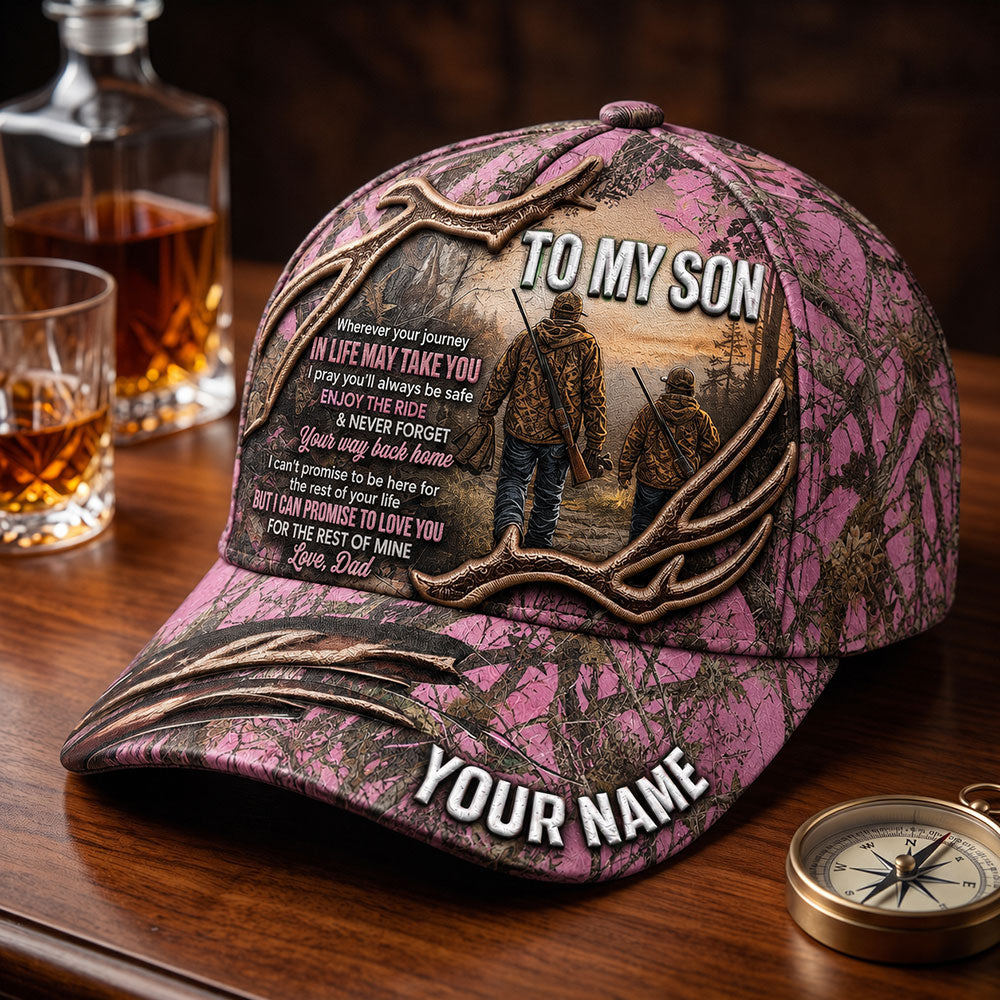 Personalized To My Son Hunting Cap – Father & Son Deer Hunter Gift VTTHA00005