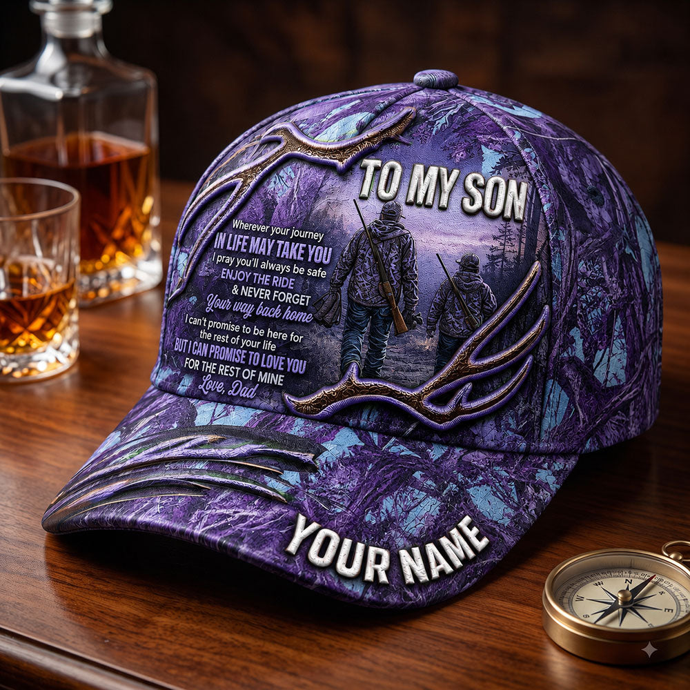 Personalized To My Son Hunting Cap – Father & Son Deer Hunter Gift VTTHA00005