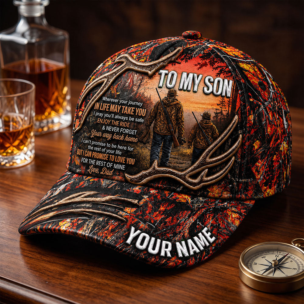 Personalized To My Son Hunting Cap – Father & Son Deer Hunter Gift VTTHA00005