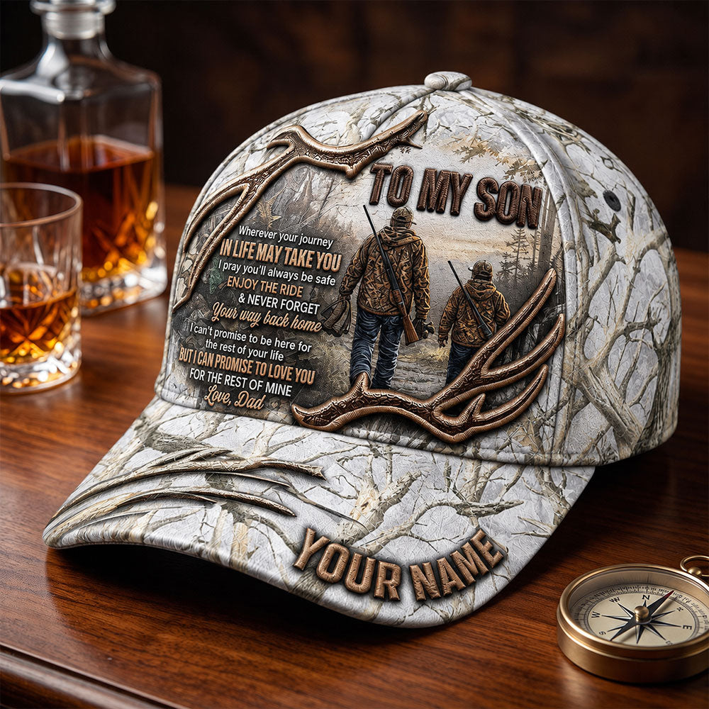 Personalized To My Son Hunting Cap – Father & Son Deer Hunter Gift VTTHA00005