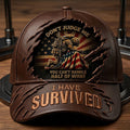 Personalized U.S. Veteran Cap – I Have Survived Patriotic Military Hat VTTHA00006