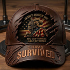 Personalized U.S. Veteran Cap – I Have Survived Patriotic Military Hat VTTHA00006