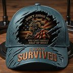 Personalized U.S. Veteran Cap – I Have Survived Patriotic Military Hat VTTHA00006