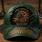 Personalized U.S. Veteran Cap – I Have Survived Patriotic Military Hat VTTHA00006