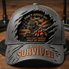 Personalized U.S. Veteran Cap – I Have Survived Patriotic Military Hat VTTHA00006