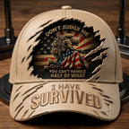 Personalized U.S. Veteran Cap – I Have Survived Patriotic Military Hat VTTHA00006