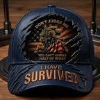 Personalized U.S. Veteran Cap – I Have Survived Patriotic Military Hat VTTHA00006