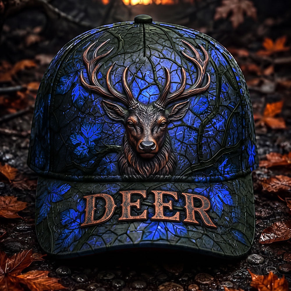 Personalized Whitetail Deer Hunting Cap – Fall Camo Hunter Hat VTTHA00007