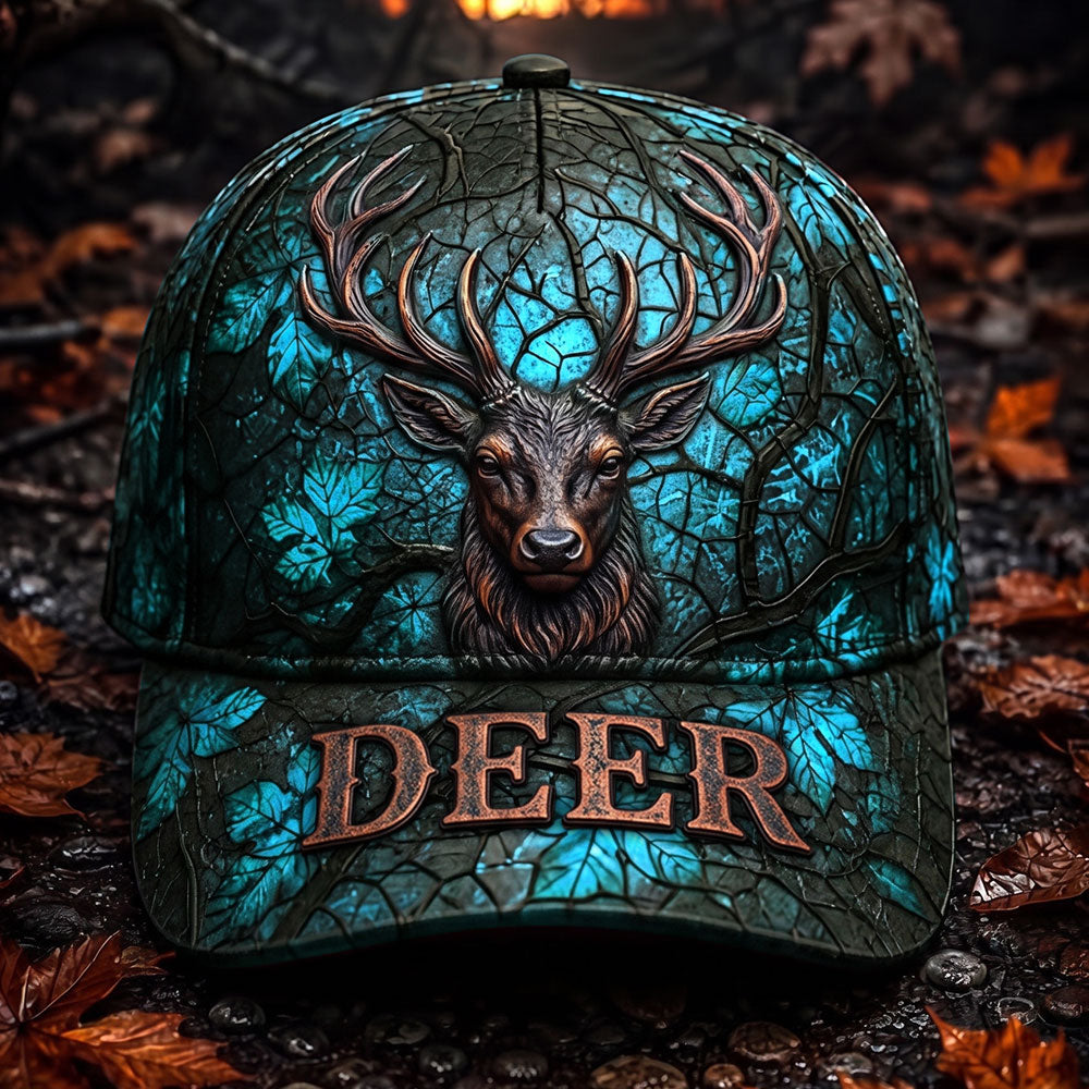 Personalized Whitetail Deer Hunting Cap – Fall Camo Hunter Hat VTTHA00007