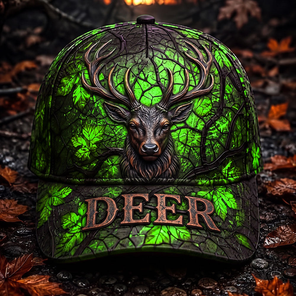 Personalized Whitetail Deer Hunting Cap – Fall Camo Hunter Hat VTTHA00007
