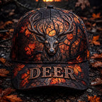 Personalized Whitetail Deer Hunting Cap – Fall Camo Hunter Hat VTTHA00007