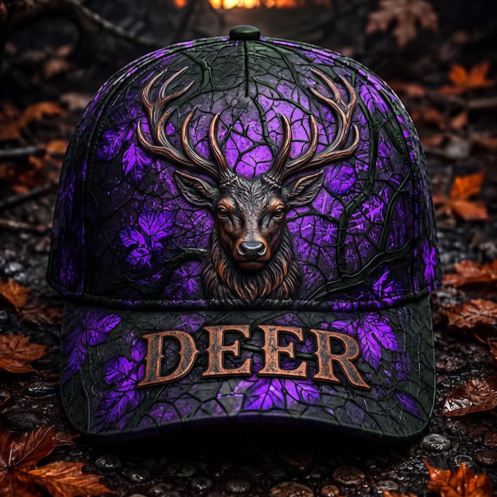 Personalized Whitetail Deer Hunting Cap – Fall Camo Hunter Hat VTTHA00007