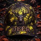 Personalized Whitetail Deer Hunting Cap – Fall Camo Hunter Hat VTTHA00007