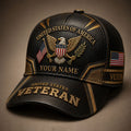 Personalized U.S. Veteran Eagle Cap – American Flag Patriotic Hat VTTHA00008