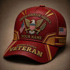 Personalized U.S. Veteran Eagle Cap – American Flag Patriotic Hat VTTHA00008