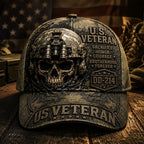 Personalized U.S. Veteran DD-214 Cap – Tactical Skull Military various camo textures Hat VTTHA00010