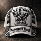 Personalized U.S. Veteran DD-214 Cap – Earned Not Given Patriotic Hat VTTHA00011