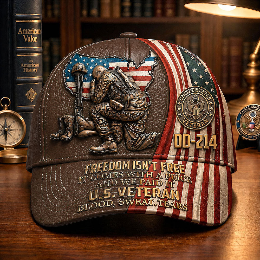 Personalized U.S. Veteran DD-214 Cap – Freedom Isn’t Free Patriotic Hat VTTHA00012