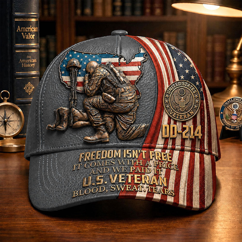 Personalized U.S. Veteran DD-214 Cap – Freedom Isn’t Free Patriotic Hat VTTHA00012