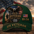 Personalized U.S. Veteran DD-214 Cap – Proudly Served Patriotic Hat VTTHA00013
