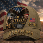 Personalized U.S. Veteran DD-214 Cap – Proudly Served Patriotic Hat VTTHA00013