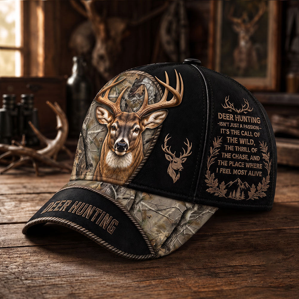 Deer Hunting Passion Camo Cap – The Call of the Wild Hunter Hat VTTHA00021