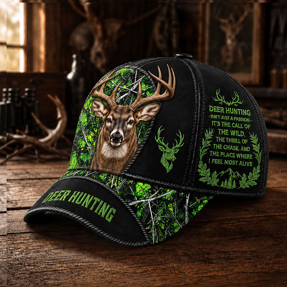 Deer Hunting Passion Camo Cap – The Call of the Wild Hunter Hat VTTHA00021