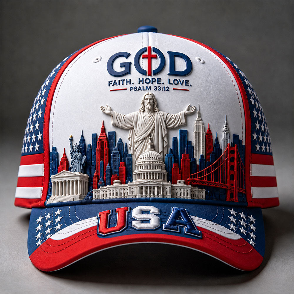 God & Country USA Cap – Christian Patriotic Hat VTTHA00023