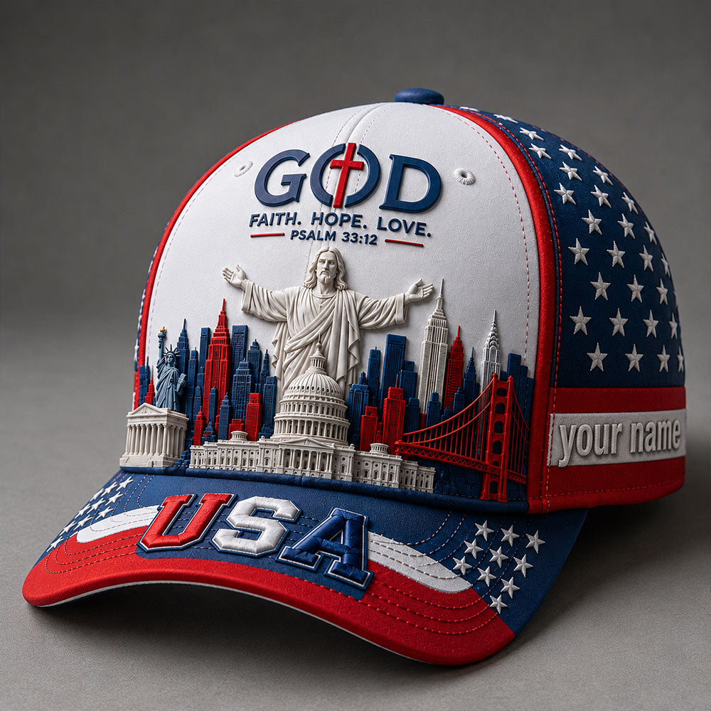 God & Country USA Cap – Christian Patriotic Hat VTTHA00023