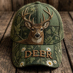 Whitetail Deer Camo Cap – Personalized Rustic Deer Hat VTTHA00028