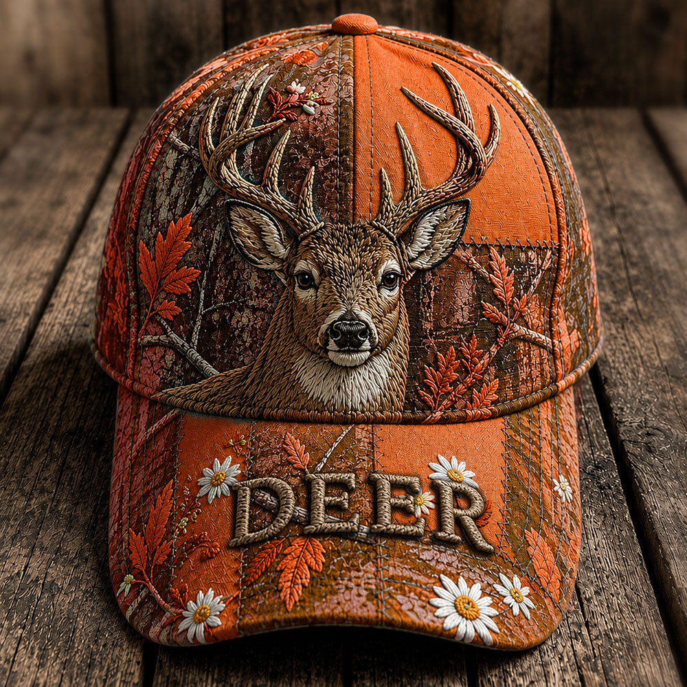 Whitetail Deer Camo Cap – Personalized Rustic Deer Hat VTTHA00028