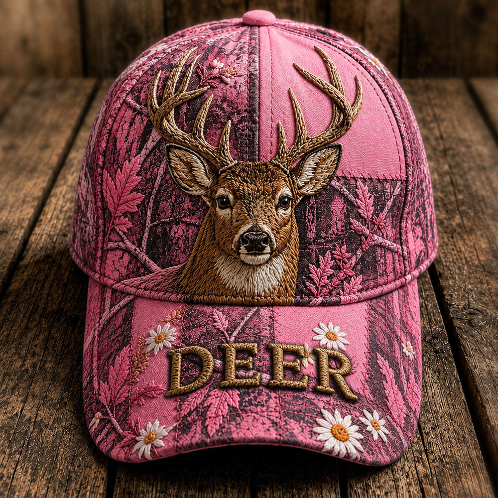 Whitetail Deer Camo Cap – Personalized Rustic Deer Hat VTTHA00028
