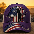 Personalized USA Golf Cap – Patriotic Gift for Golfers VTTHA00031
