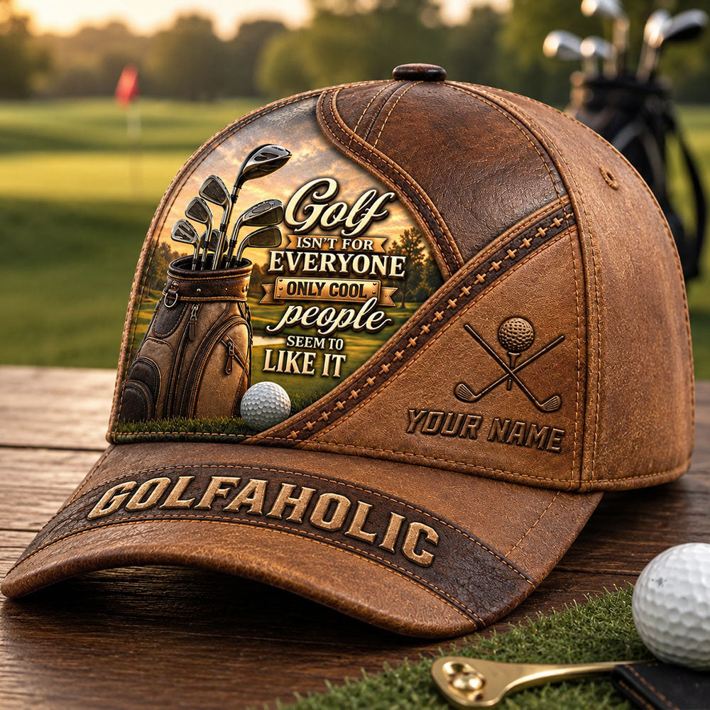 Personalized Golfaholic Cap – Custom Gift for Golfers VTTHA00034