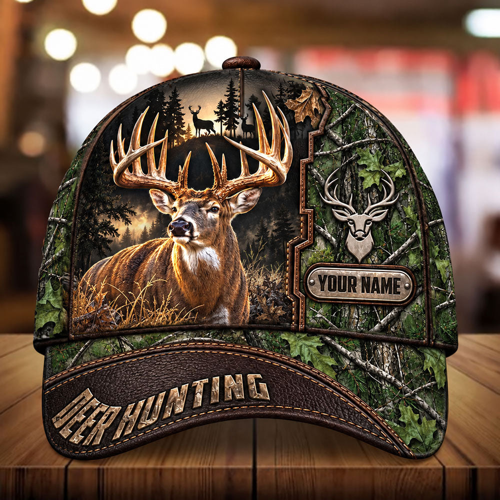 Personalized Deer Hunting Cap – Custom Gift for Hunters VTTHA00035
