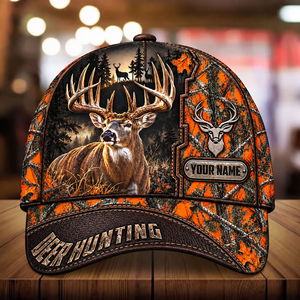 Personalized Deer Hunting Cap – Custom Gift for Hunters VTTHA00035