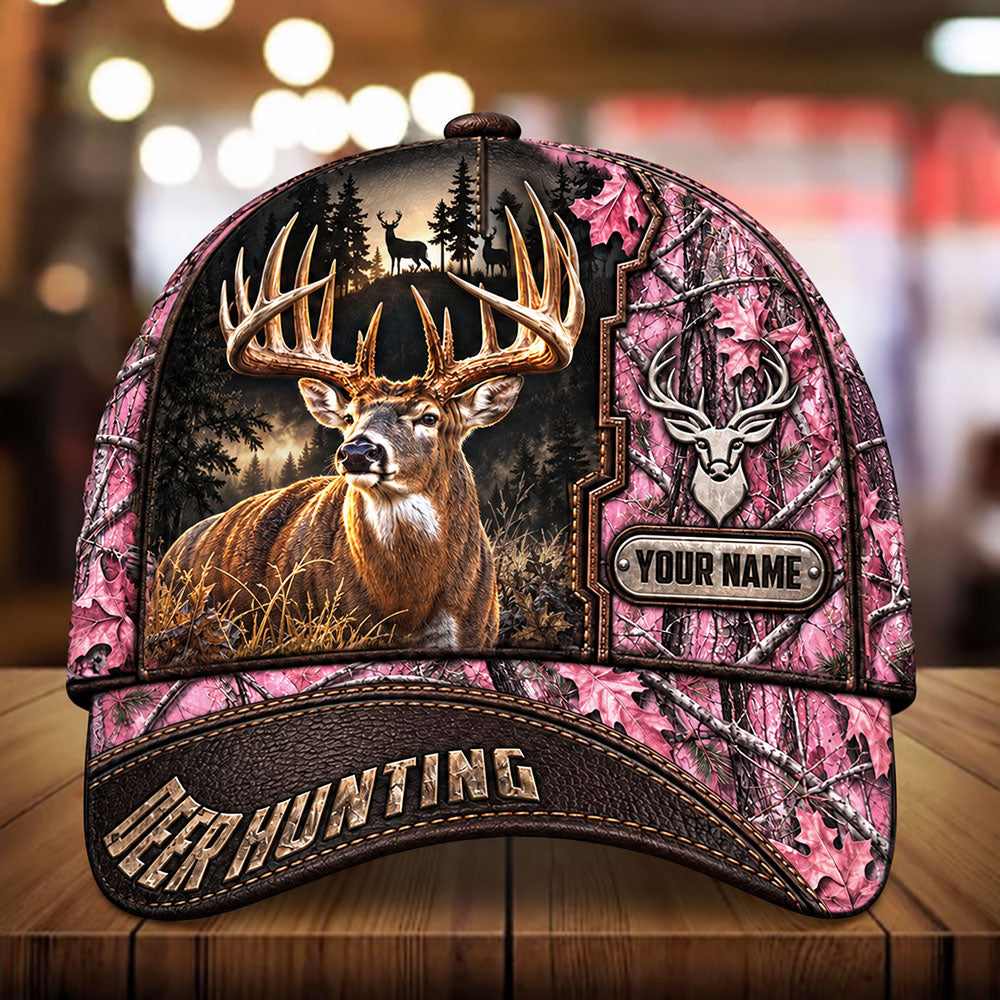 Personalized Deer Hunting Cap – Custom Gift for Hunters VTTHA00035